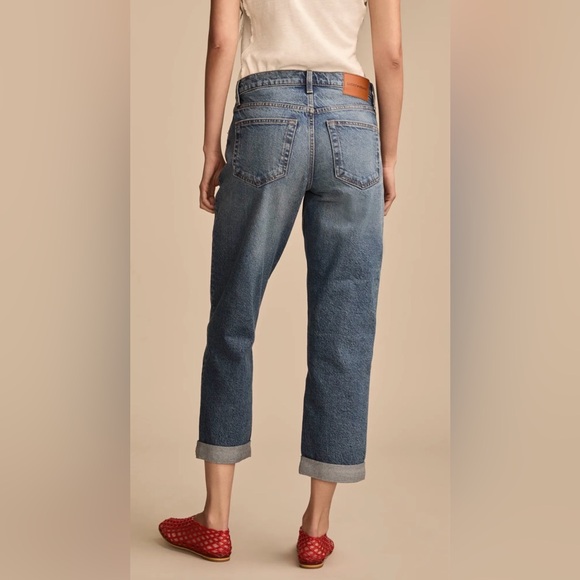 Lucky Brand Women’s Distressed Boy Mid-Rise Blue Jeans size 4 / 27R - Picture 6 of 8